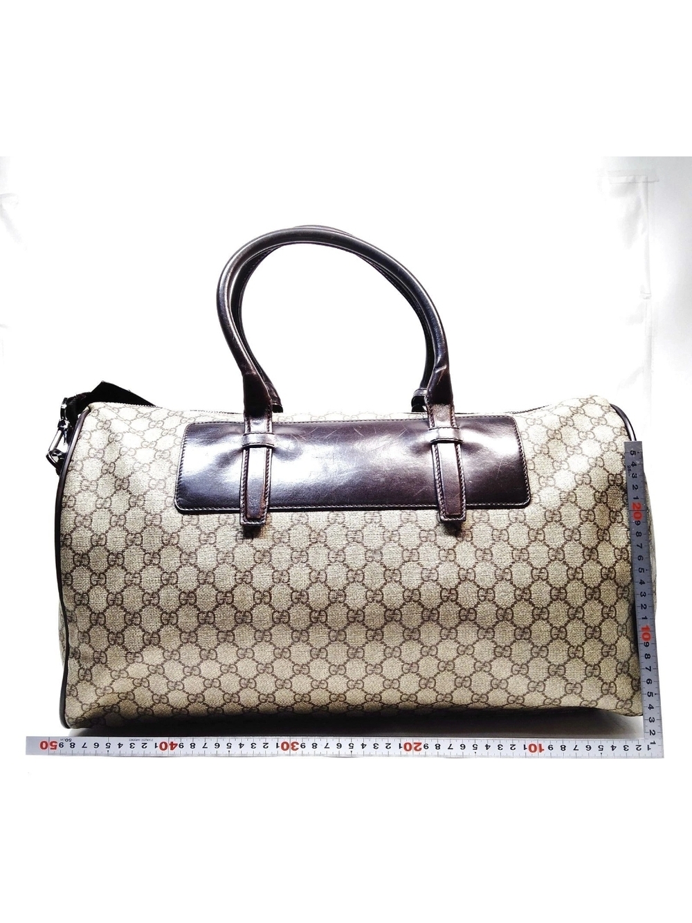 Gucci Brown Monogram Duffel Bag - Picture 2 of 9